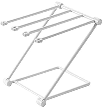 Countertop Dishcloth Drying Rack Foldable Dishcloth Holder Washcloth Holder 4 Arms Towel Stand Dishcloth Storage Holder for Kitchen(Light Gray)