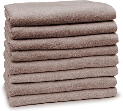 Eleganzzz Handdoeken Set - Set van 8 - Badhanddoeken 70x140cm - Badlakens - Handdoek - 420 gr/m2 - 100% Katoen - taupe