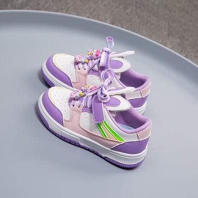 Sneakers Meisjesschoenen Jaar van het Konijn Lente en Zomer Nieuwe Konijnenoordecoratie Klittenband Koreaanse Trendy Casual Schoenen 31