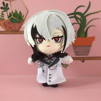 Anime Arlecchino Cosplay Pluche Pop Speelgoed Genshin Impact Fatui Boef Spel Schattig Zacht Gevuld Kussen 20Cm 20cm white