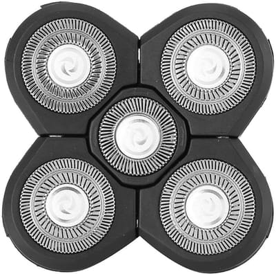 Dailygoody - Elektrisch Baardscheerapparaat - Waterdicht Baardtrimmer - Roterende Kop met 5 Messen - Reserve 5 Mesjes - Sneller Scheren - Voor een Per