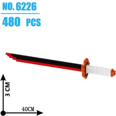 480 Stuks Samurai Zwaard Bouwstenen Ninja Mes Katana Japanse Anime Vlinder Nichirin Mes Blokken Speelgoed Voor Kinderen Volwassene