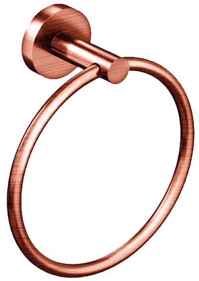 Handdoekring - Leoni Rimbo - 16cm - Rond - PVD - Geborsteld Koper