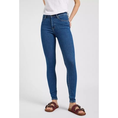 Lee Scarlett High Clean Riley Jeans Maat: W27L33 | Skinny Broeken Outlet | Dames | Blauw