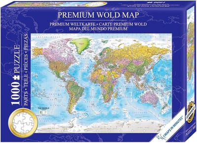 Wereldkaart Puzzel 1000 Stukjes - Groot Formaat 68x48 cm - Premium Kwaliteit Legpuzzel