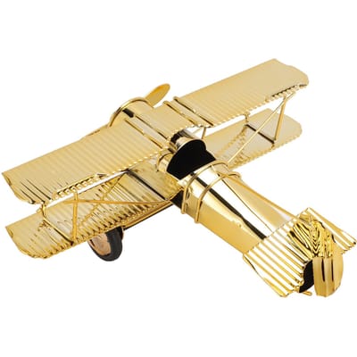 Décoration d'avion en métal Taille moyenne Avion en fer Décoration de bureau pour la maison et le bureau beige
