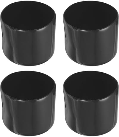 Dailygoods- Eindkappen 4-pack - Rubberen Eindkappen - Schroefdraad Protector - Zwart - 49 mm Binnendiameter - Slijtvast Materiaal - Beschermkappen