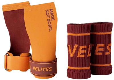 Velites All Terrain Hand Grips Orange Brown M – Fitness & Functional Training – Met of zonder chalk – Pull-Ups & Bar Training