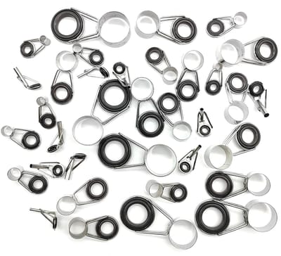 Dailygoods- Geleidingsring Set van 35 Stuks - Hengel Reparatie Accessoires - Keramiek/Roestvrij Staal - Slijt- en Corrosiebestendig - Onderhoud Hengel - Hengelring