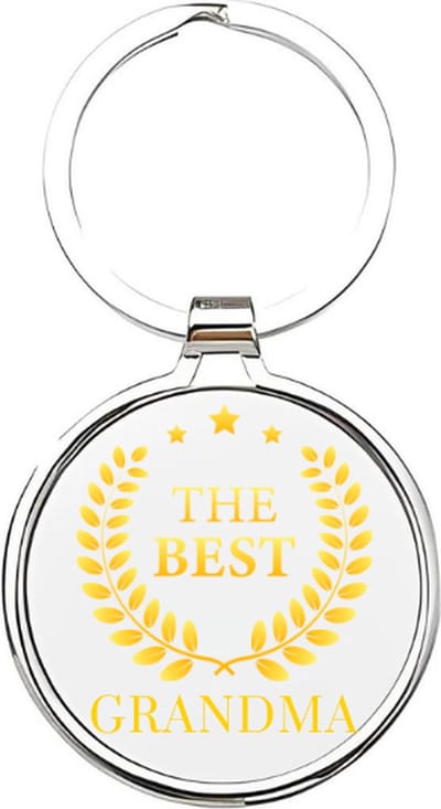 Akyol - The best grandma Sleutelhanger - oma - De liefste oma - Oma sleutelhanger - grootmoeder sleutelhanger - Sleutelhanger voor oma - Familie sleutelhanger - verjaardagscadeautje - cadeau voor oma - grandmother - Bebbe - 4 x 7,5 CM