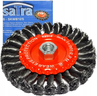 staalborstelschijf - 100mm - staalborstel getordeerd - m14 - satra