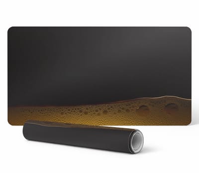 Beschermende mat voor bureau/tafelblad met bubbels op vloeistof, 90x45 cm