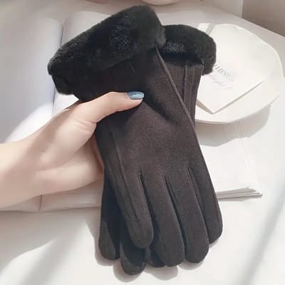 Sara Shop - Dames fleece handschoenen - Warme dameshandschoenen - Handschoenen fleece dames - Elegante handschoenen winter - Comfortabele dameshandschoenen - Dames outdoor handschoenen - thermohandschoenen - Dames wandelhandschoenen - handschoenen