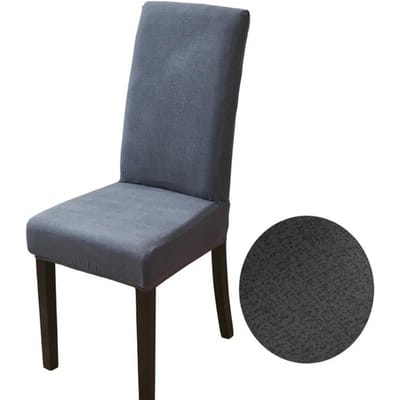 Geometrische bedrukte hoge rugleuning Xl / M-maat stoelhoes stretchjurk voor stoelhoezen voor eetkamer bruiloft banket woondecoratie koffer Medium(48-55cm) gray