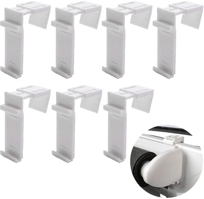 Dailygoods- Klemhouders Sterk en Duurzaam - Reserveonderdelen - Klemdragers Zonder Boren - Zelfklevend - Voor PVC/Houten Ramen - Maat 16 x 49 mm - Jaloezieklem