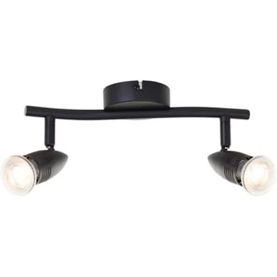 Baseline Opbouwspot Milano - Zwart - 27,5cm - 2xgu10