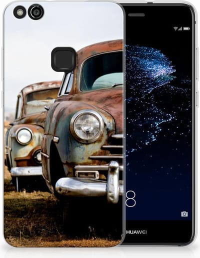 Huawei P10 Lite Siliconen Hoesje met foto Vintage Auto