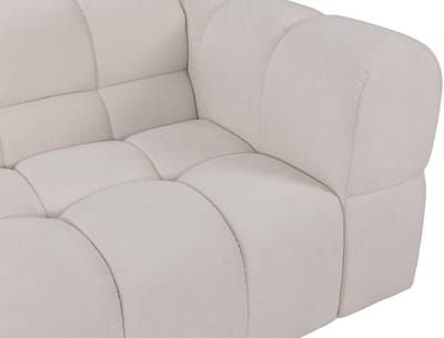 Vente-unique Zitbank 3 plaatsen in Getextureerde stof Beige RIMALO