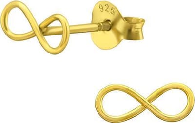 Montebello Oorbellen Cara - 925 Zilver verguld - Infinity - 9X3mm