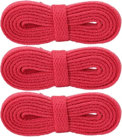 Duurzame 8mm Brede Veters - 3 Paar Kleurige Vervangende Veters voor Sportschoenen, Wandelschoenen en Sneakers