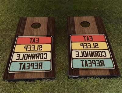 Cornhole Wraps - Cornhole Skins - Buiten Spelen - Halloween Thema Ontwerp - 48" x 24.5" - Meerkleurig