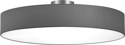 LED Plafondlamp - Plafondverlichting - Trion Hotia - E27 Fitting - 5-lichts - Rond - Mat Grijs - Aluminium