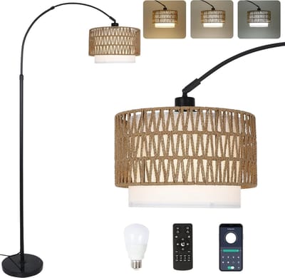 DD Booglamp - Booglampen Staand Vloerlampen Woonkamer - 43x33x17cm - Zwart