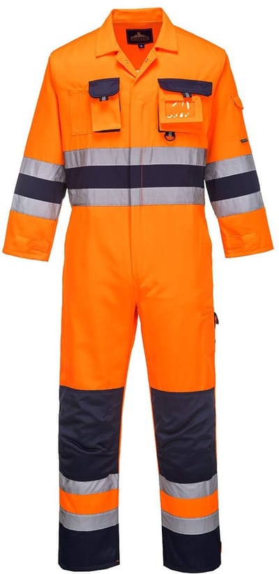 Portwest Nantes Hi-Vis Overall TX55 - Oranje/Marine - L