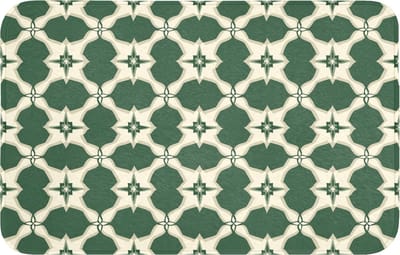 WC mat 80x50 cm - Antislip - Tegel - Klassiek - Groen - Toiletmat - Vloermat - Douchemat - Toilet tapijt - Toiletmatten