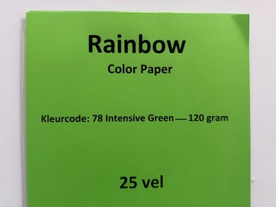 Rainbow KL-78 intense groen 25 vel 120 gram papier