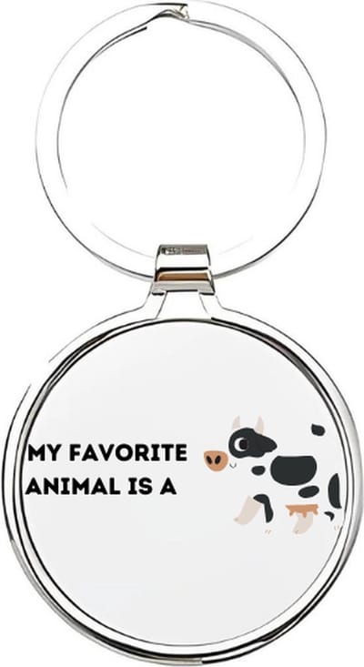 Akyol - my favorite animal is a cow Sleutelhanger - Koe - dierenliefhebbers - kalfje - boerderij - cow - bruine koe - boerderijdieren - stier - rund - dieren sleutelhanger - schotse hooglander - os - koebeest - steun de boer - dierendag - 4 x 7,5 CM