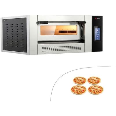 GGM Gastro Gas Pizzaofen - 4x 30cm - Touch Zilver