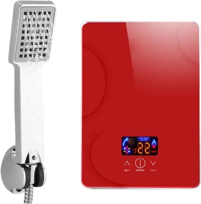 Doorstroomverwarmer Elektrisch - Directe Boiler - Direct Warm Water - Gehard Glas Paneel - 65 KW - Zwart