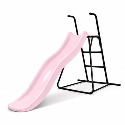 Complete Tweeb glijbaan met ladder - 175 cm - Platformhoogte 90 cm - Pastel roze