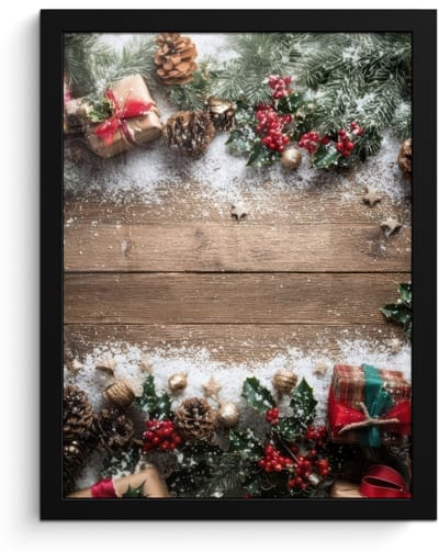 Poster in lijst - Fotolijst 30x40 cm - Posters - Kerstdecoratie - Geschenken - Hout - Veelkleurig - Posterlijst zwart - Decoratie - Wanddecoratie woonkamer - Muurdecoratie slaapkamer - Kerstversiering - Kerstdecoratie voor binnen - Kerstmis