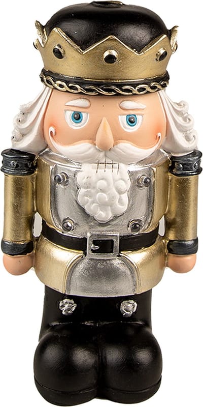 Clayre & Eef Beeld Notenkraker 18 cm Goudkleurig Polyresin Kerstdecoratie
