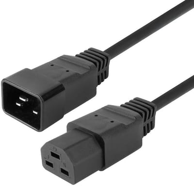 Microconnect PE170420 electriciteitssnoer Zwart 2 m C21 stekker C20 stekker
