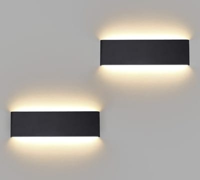 2 stuks led-wandlampen voor binnen - moderne wandverlichting - zwart - 10 W 30 cm - up-down-wandlampen - slaapkamer woonkamer - trappen badkamer - 910 lumen - 3000 K warm wit