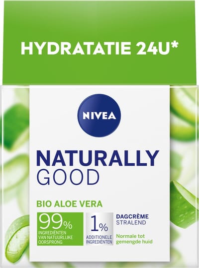 NIVEA Naturally Good Stralende Dagcrème - Gezichtscrème met Aloë Vera - Voor Normale en Gemengde Huid - 50 ml