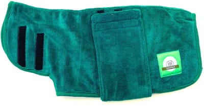 Cavlicious® hondenbadjas - zware kwaliteit - microvezel - groen – XM – Jack Russel - Teckel