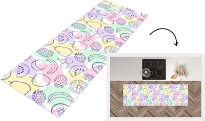 Keukenloper - Loper keuken - Patroon - Eten - Zomer - 150x50 cm - Keukenloper vinyl