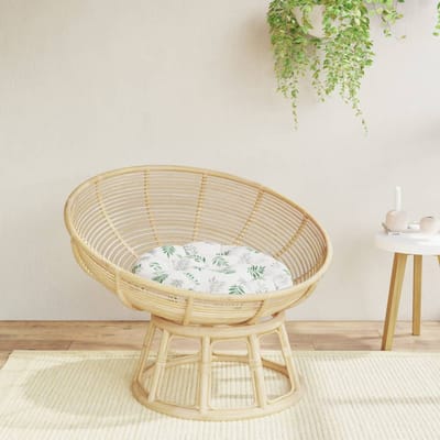 vidaXL Zitkussen rond bladpatroon Ø 60x11 cm oxford stof