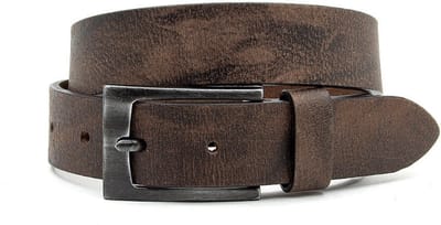Leren kinderriem bruin vintage - 3 cm breed - Leer - Jeans riem - Stoer - Maat 60