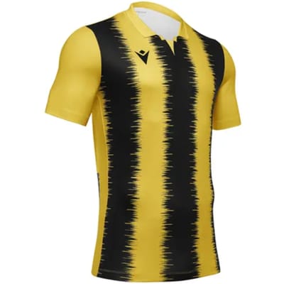 Macron Miram Shirt Korte Mouw Heren - Geel / Zwart | Maat: 3XL