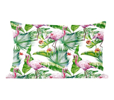 Sierkussens - Kussentjes Woonkamer - 50x30 cm - Bladeren - Flamingo - Bloemen - Jungle
