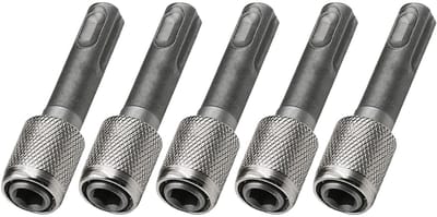 Allecto - SDS-Plus boorkopadapter - 5 stuks - Duurzaam en stevig - 6,35 mm - Zeskantige schroevendraaier - Voor elektrische hamer en slagboormachine