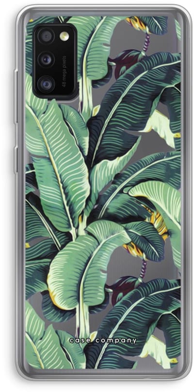 Case Company® - Hoesje geschikt voor Samsung Galaxy A41 hoesje - Bananenbladeren - Soft Cover Telefoonhoesje - Bescherming aan alle Kanten en Schermrand
