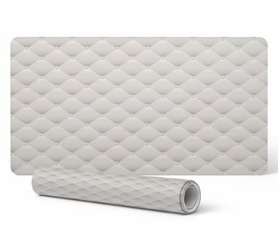 Beschermende bureauonderlegger met grafisch doorgestikt patroon, elegant, 90x45 cm