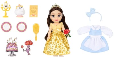 Disney Princess - Bella Cadeauset Met Prinsessenaccessoires Voor Pop 15 Cm Geel