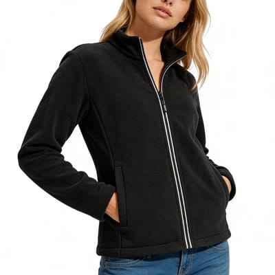 BUBW® Softshell Jas - Dames Outdoorjas - Warme Fleece Jas - Warm & Winddicht - Lichtgewicht - 4-way stretch - Anti-pilling - Zwart - Maat S